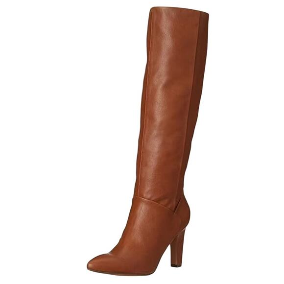 Franco Sarto Womens Koko Knee High Boots US 9M EU 40 Wide Calf Brown NWOB - Picture 1 of 12